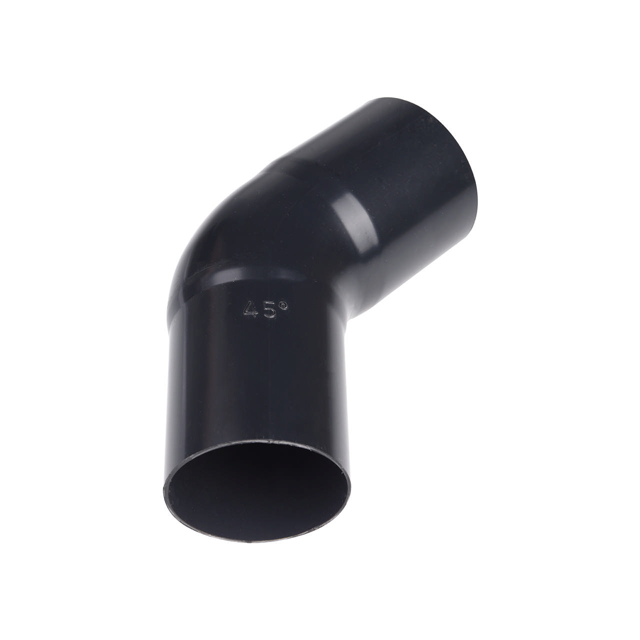 Bend 45° 75mm sort