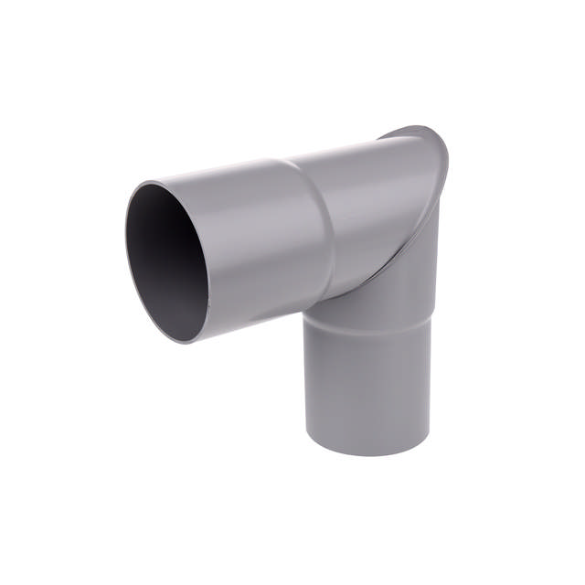 Knerør 90° 90mm grå