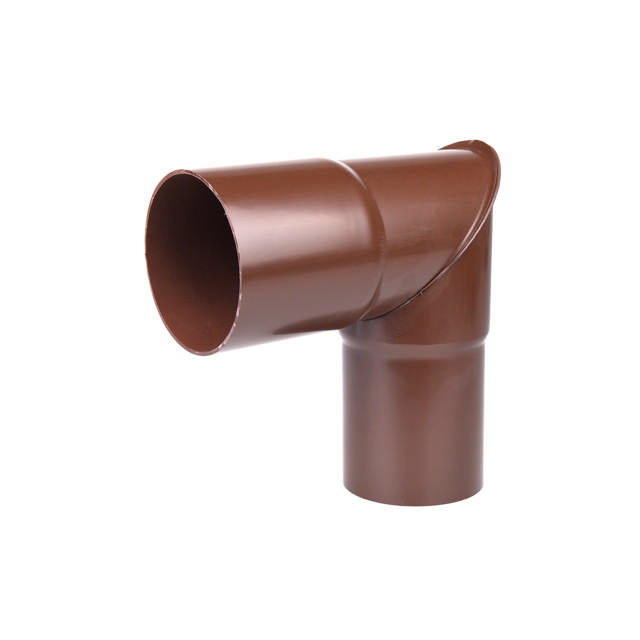Knerør 90° 75mm brun