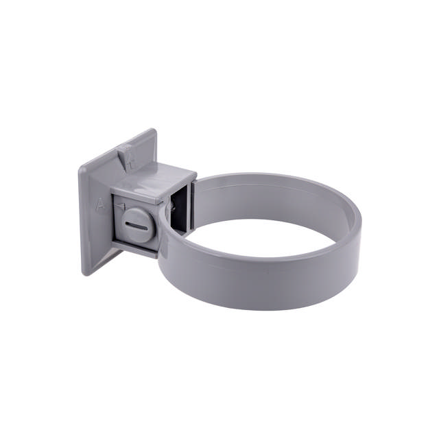 Rørklammer plast 90mm grå 2 stk.