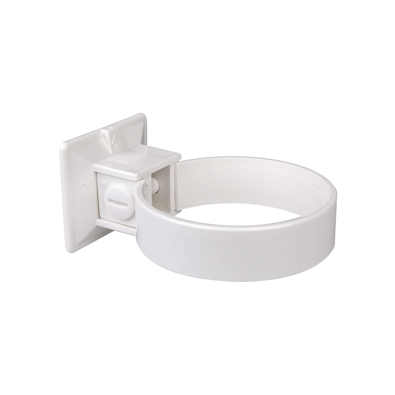 Rørklammer plast 90mm hvit 2 stk.