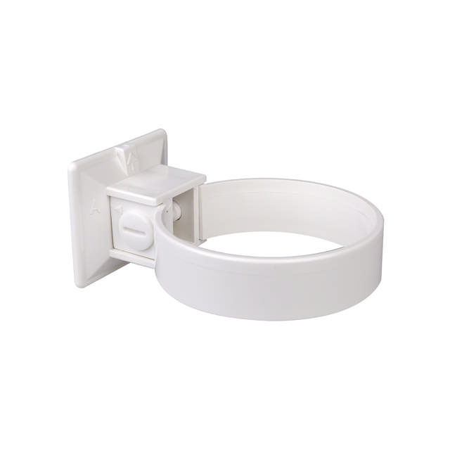 Rørklammer plast 90mm hvit 2 stk.
