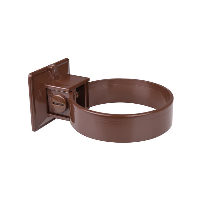 Rørklammer plast 75mm brun 2 stk.