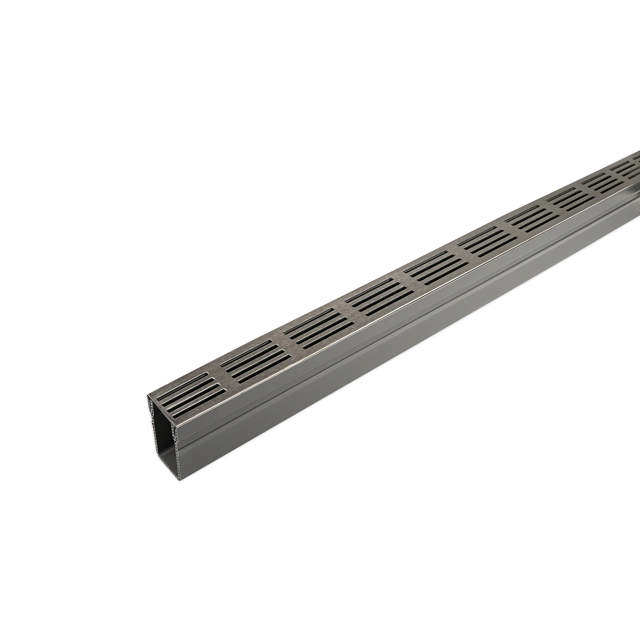 SlimLine drenering med rist 1m rustfritt stål