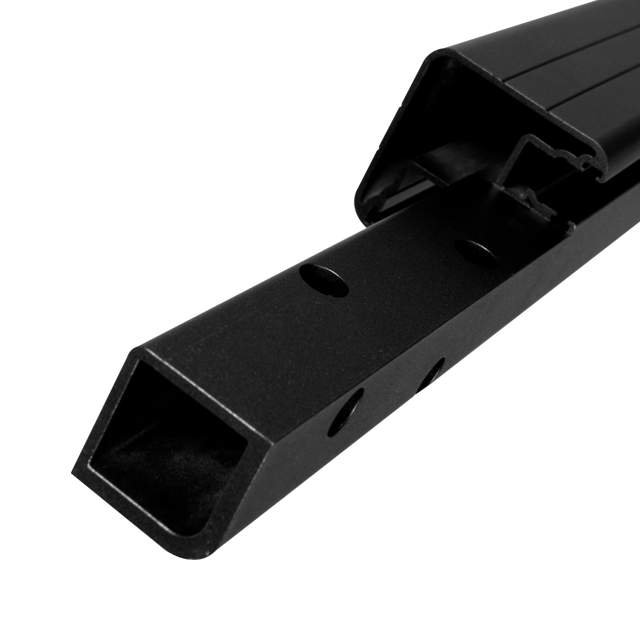 Hjørnestolpe 90gr innv front 1,0m sort