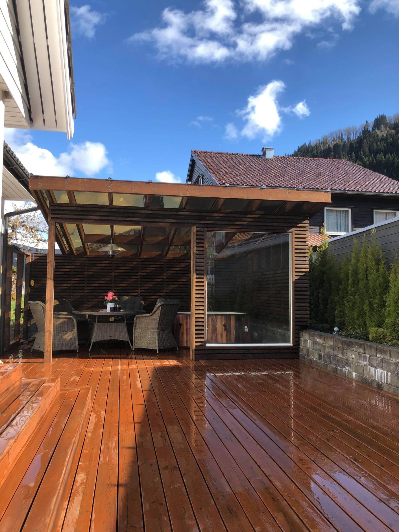 SunGlaze sotet på terrassen