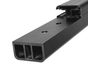 Midt/Endestolpe frontmontert 1,0 m, antrasitt