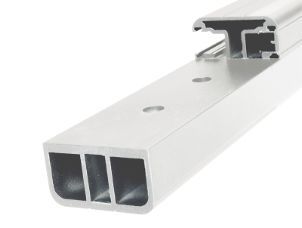 Midt/Endestolpe frontmontert 1,0 m, hvit