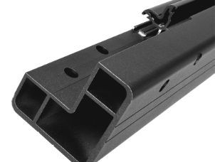 Hjørnestolpe 90gr utv. frontmontert 1,0 m, antrasitt