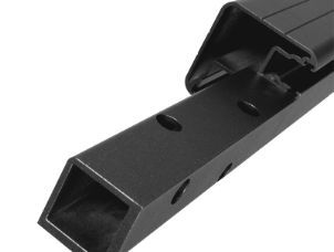 Hjørnestolpe 90gr innv. frontmontert 1,0 m, antrasitt