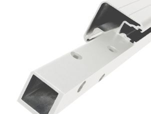 Hjørnestolpe 90gr innv. frontmontert 1,0 m, hvit 