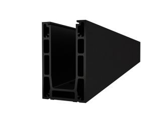 Bunnprofil toppmontert sort